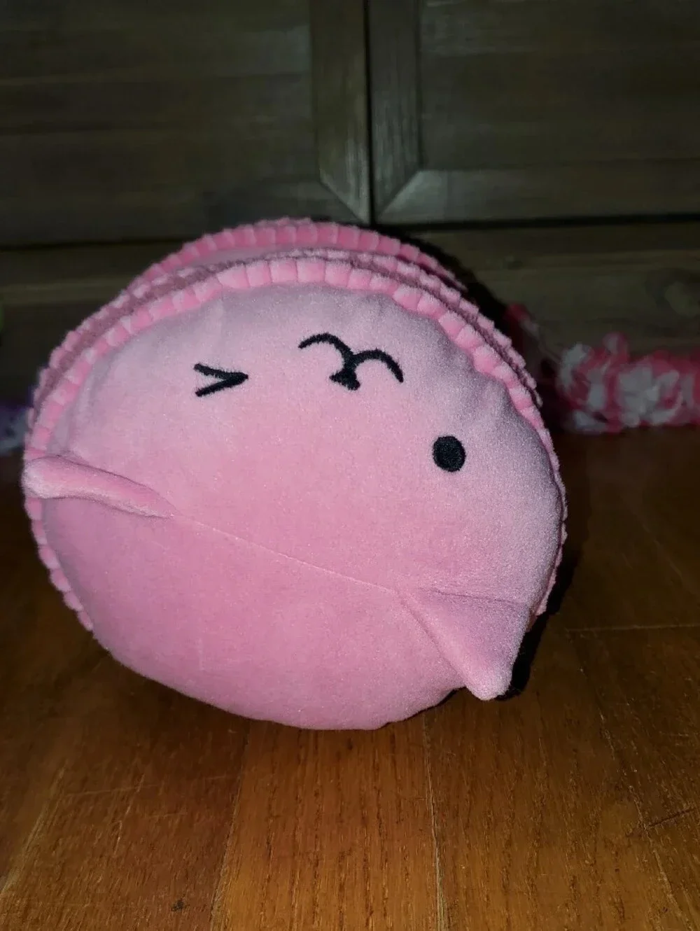 Pillowfort Pink Cat Macaron Plush